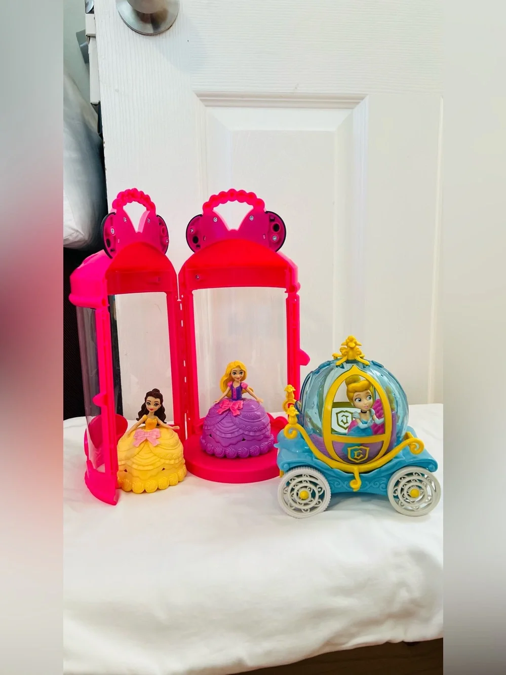 Kids Princess Pop-Out Playset with Pink Carry Case and Blue Carriage